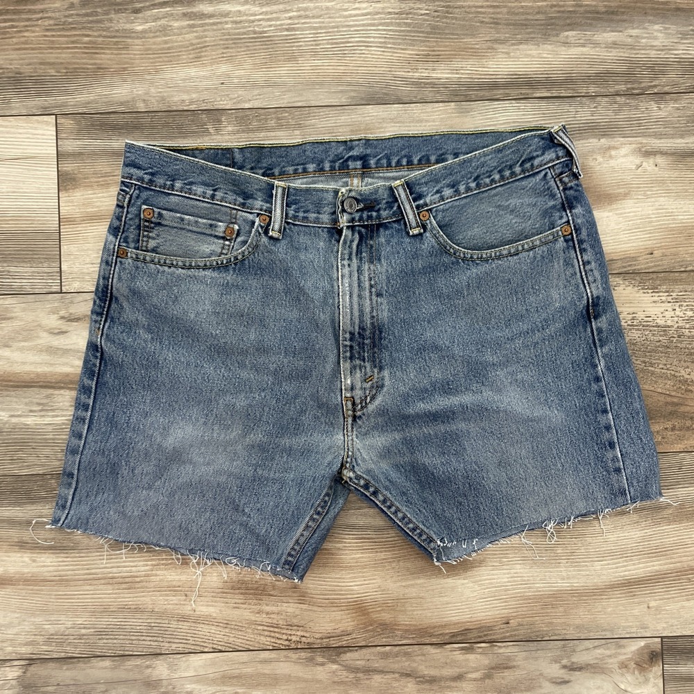 Levi's 505 Rework Jorts / Jeans Shorts Size 36 Frawed Hem 80's